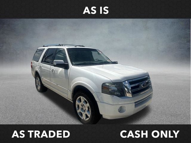 2014 Ford Expedition Limited in White Platinum Clearcoat Metallic — front three-quarter view