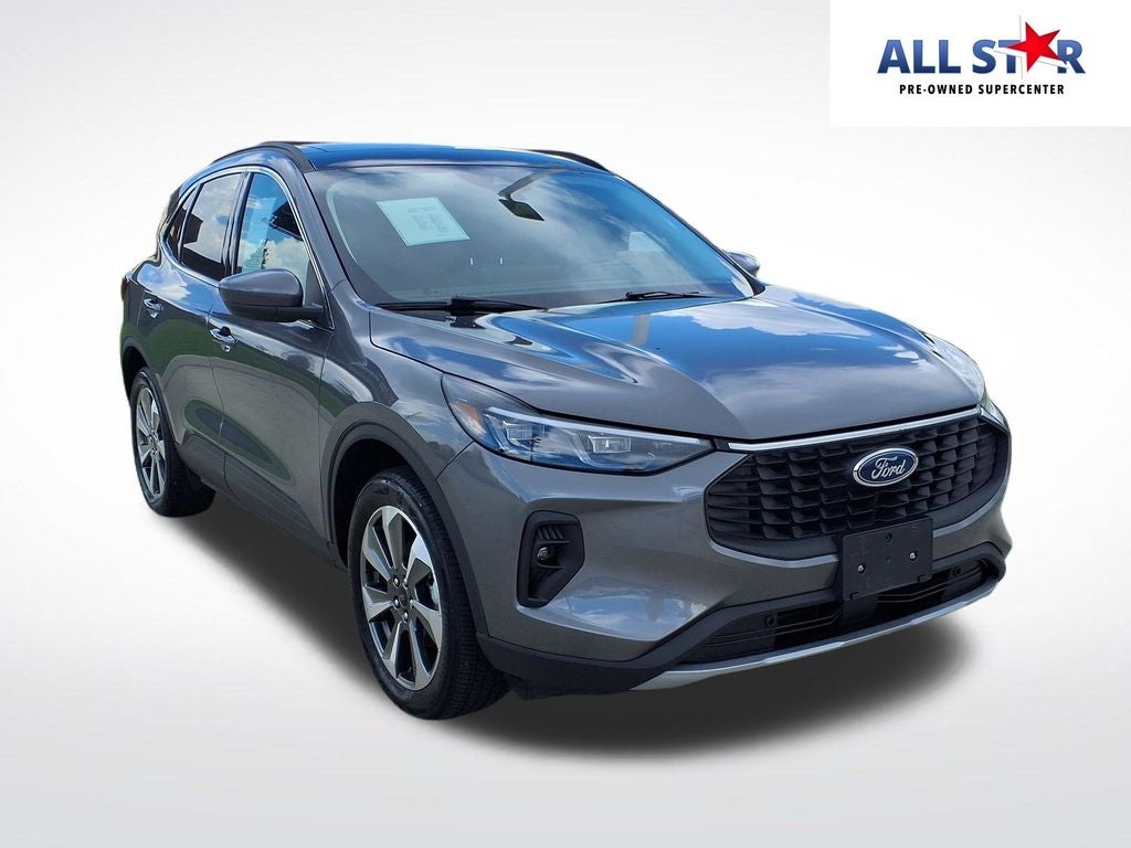 2025 Ford Escape Platinum in Gray Metallic — front three-quarter view