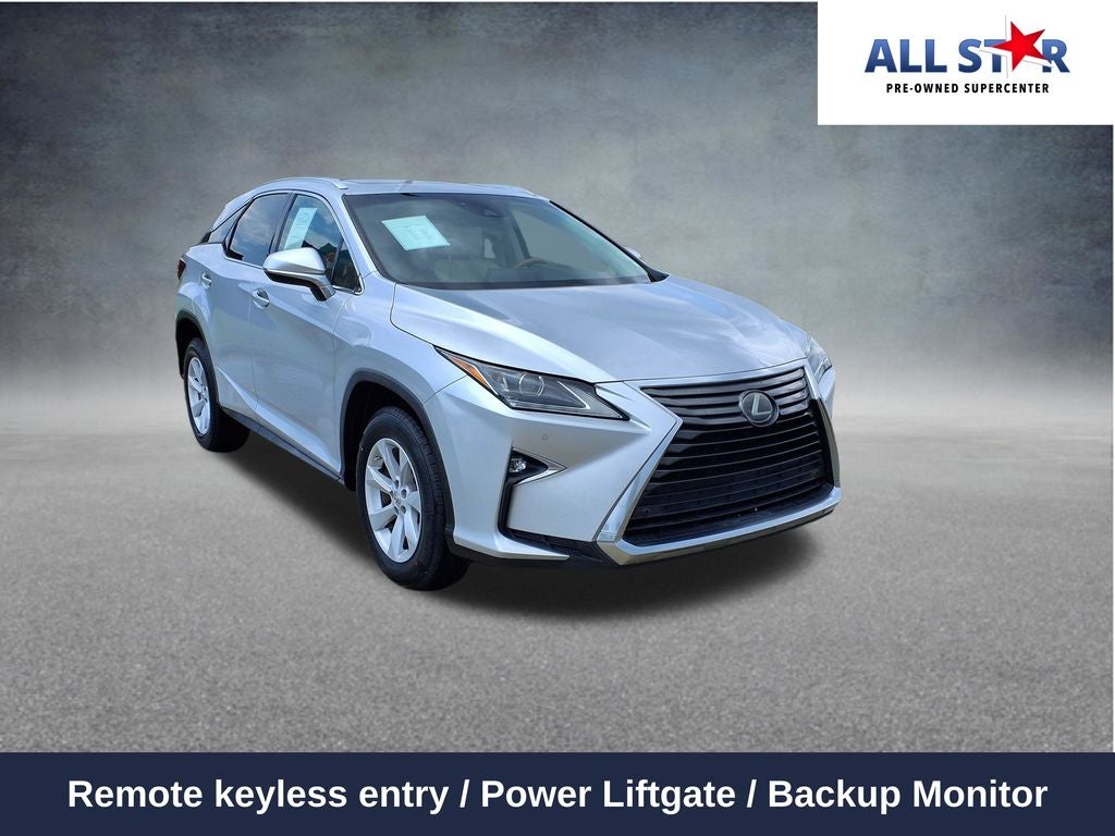 2017 Lexus RX RX 350 in Silver — front three-quarter view