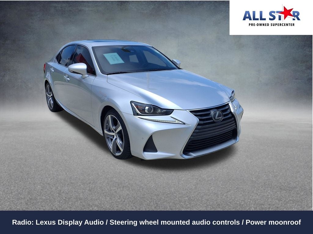 2018 Lexus IS 300 in Silver — front three-quarter view