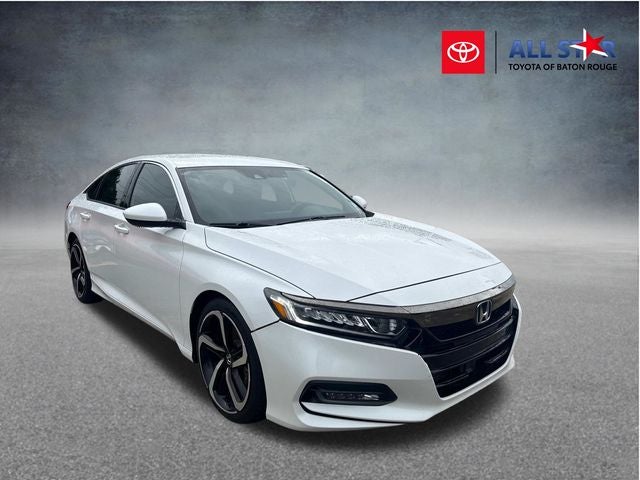 2018 Honda Accord Sport in White — front three-quarter view